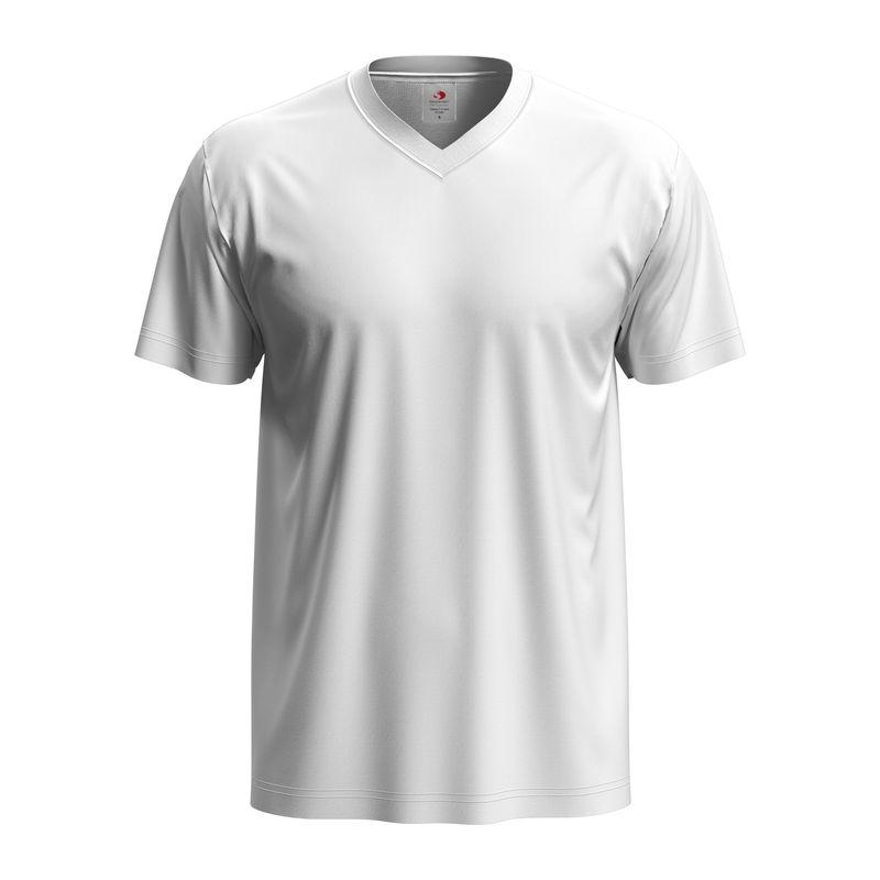 Tricou Unisex Classic-T cu guler în V