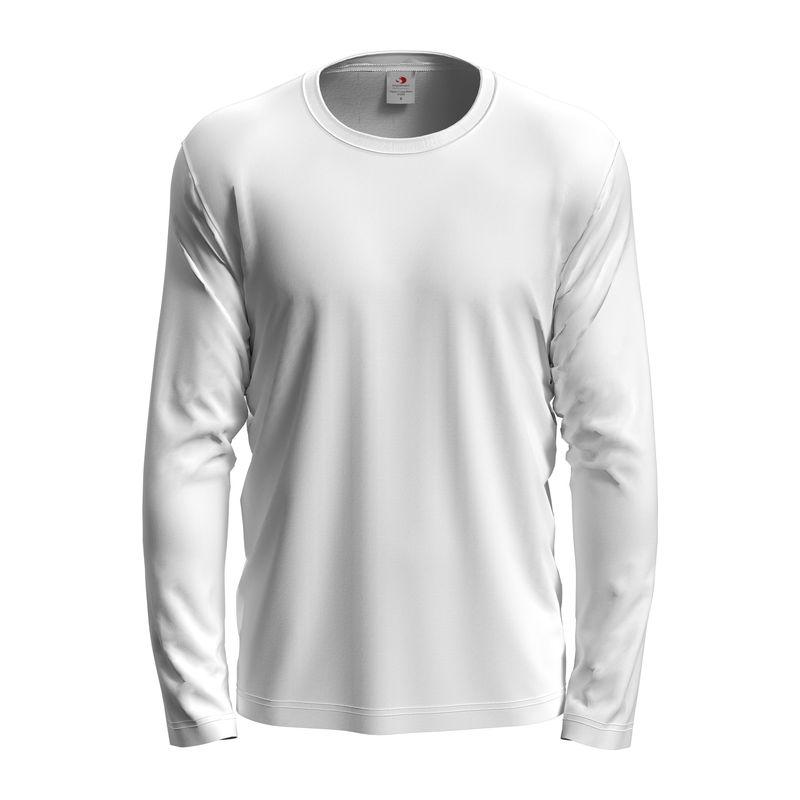 Tricou Unisex Classic-T cu mânecă lungă Alb L