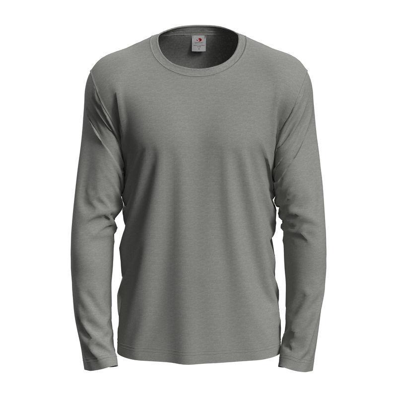 Tricou Unisex Classic-T cu mânecă lungă Gri L