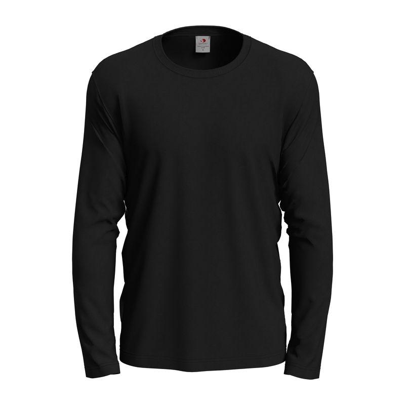 Tricou Unisex Classic-T cu mânecă lungă Black Opal L