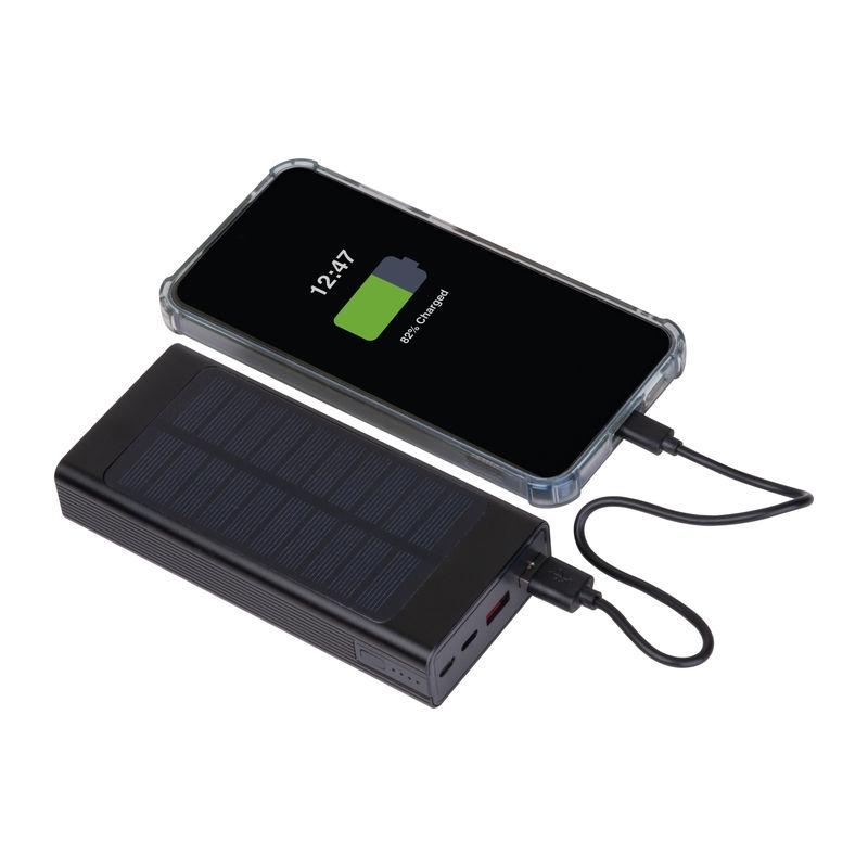 Baterie externă solară MoLu Tallahassee, 20.000 mAh Negru