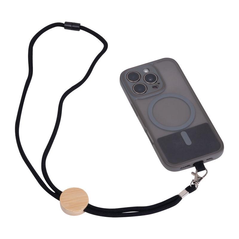 Șnur pentru ecuson cu suport pentru telefon Yokohama Negru