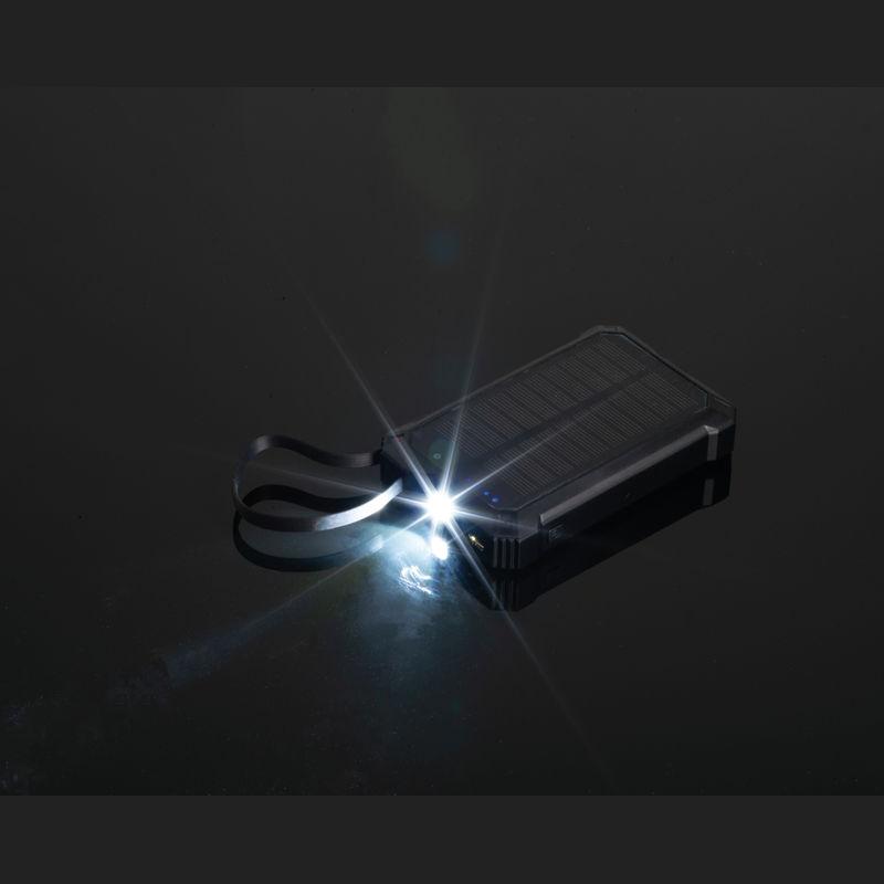 Baterie externă solară Breda, 10.000 mAh Negru