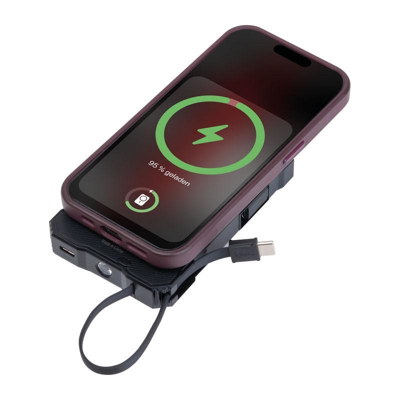 Baterie externă solară Breda, 10.000 mAh Negru