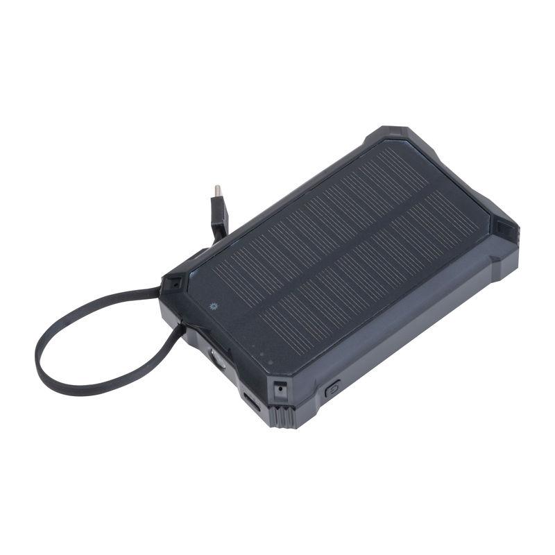 Baterie externă solară Breda, 10.000 mAh Negru
