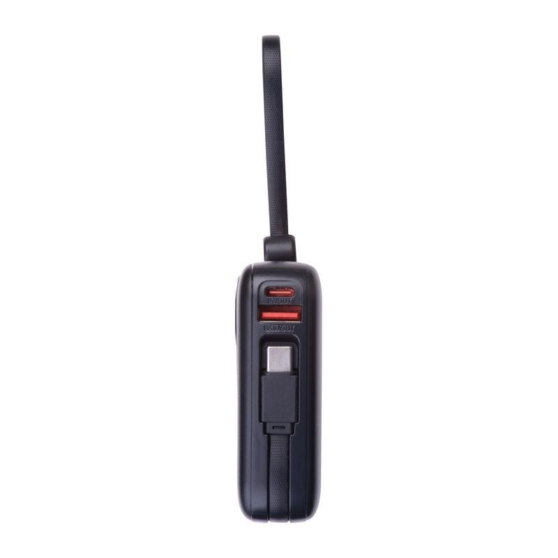 Baterie externă Calais, 10.000 mAh Negru