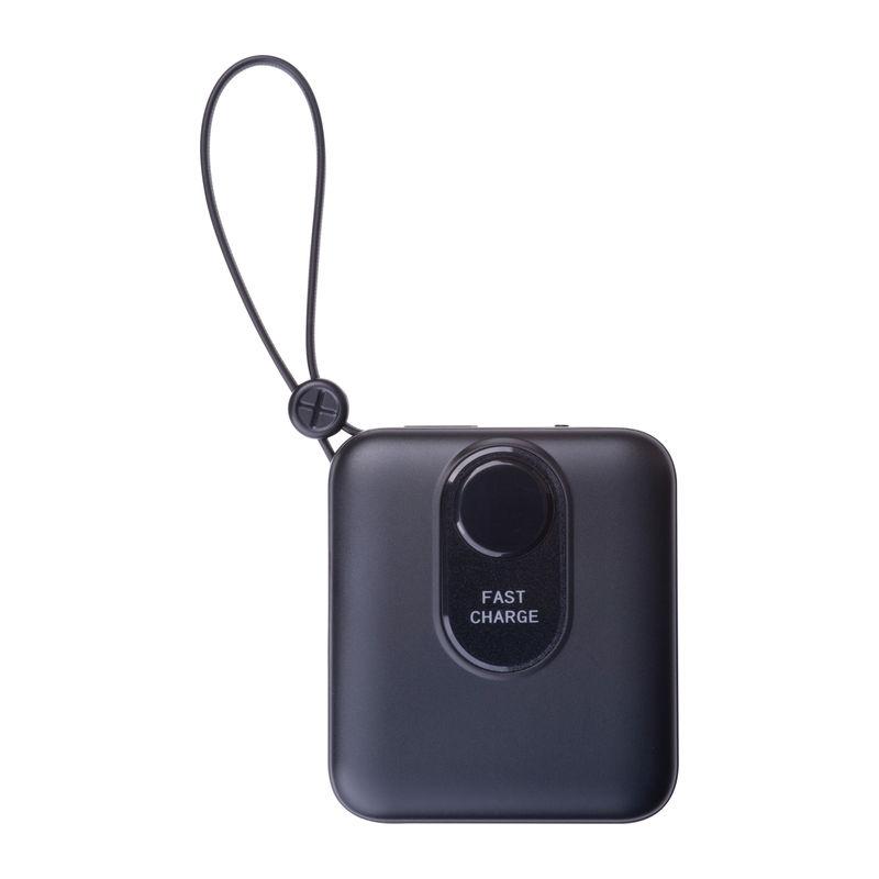 Baterie externă Calais, 10.000 mAh Negru