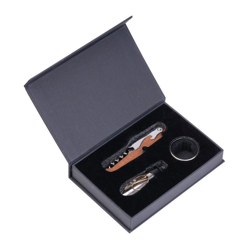 Set de accesorii pentru vin Livorno Negru