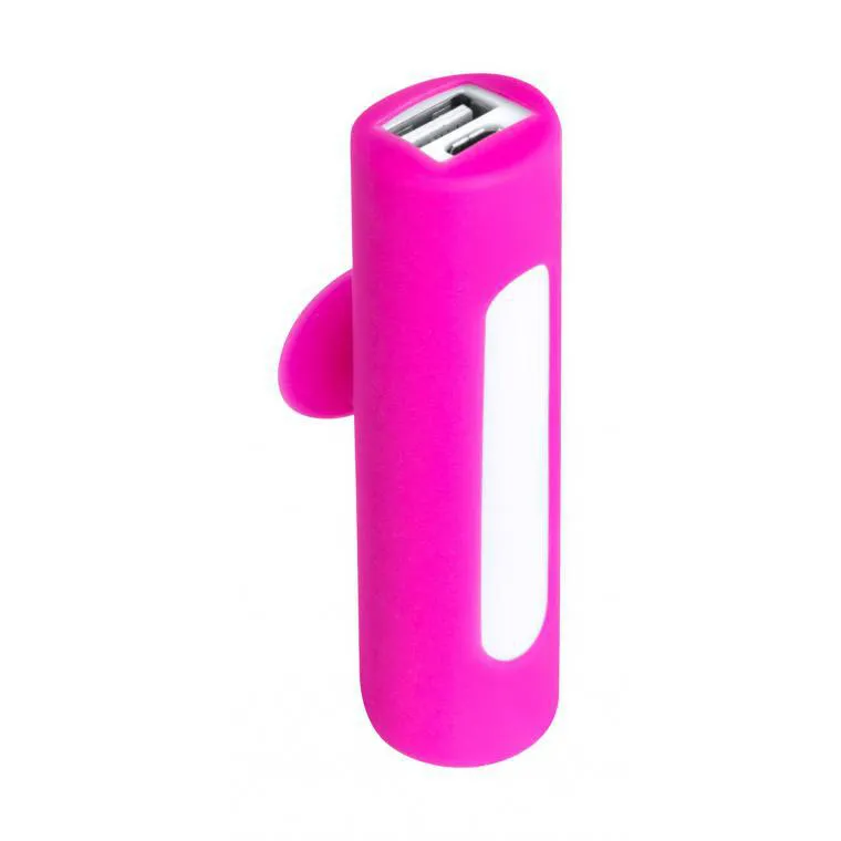 Baterie externă USB Khatim roz alb 2200 mAh
