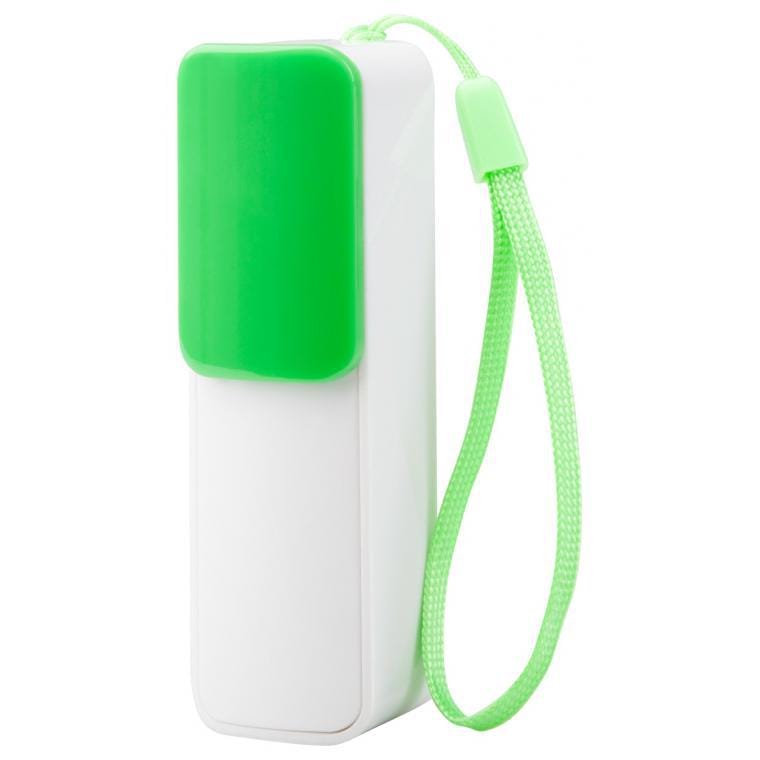 Baterie externă USB Slize verde alb 2200 mAh