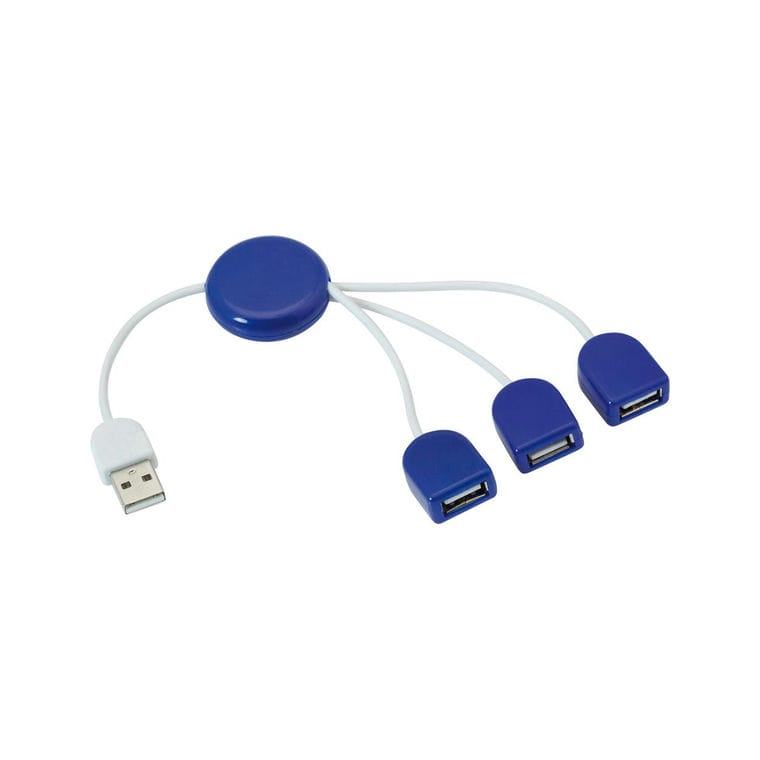 Hub USB POD albastru alb