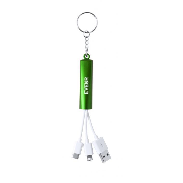 Breloc cablu USB Zaref verde