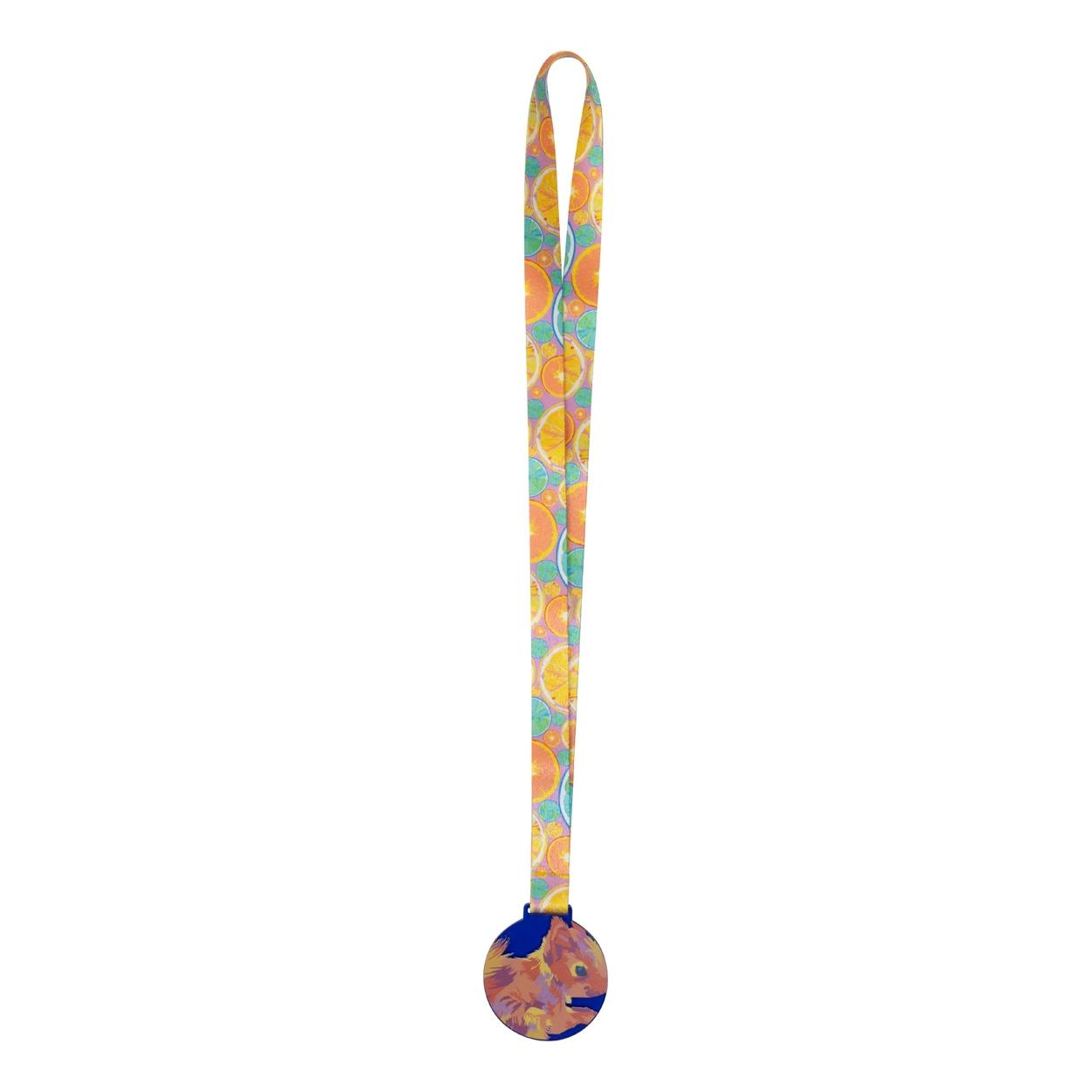 Medalie personalizată Subdal Colour albastru transparent