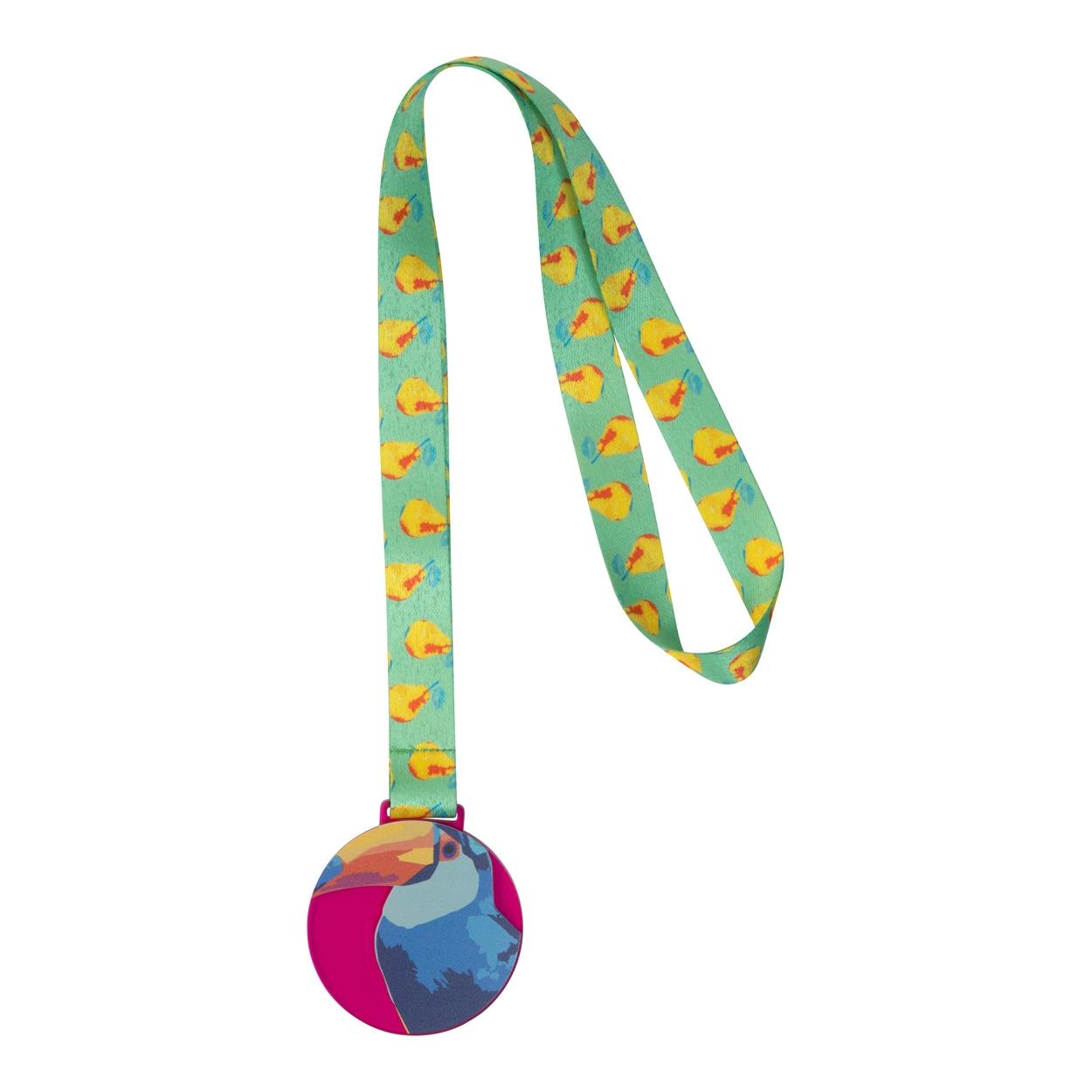 Medalie personalizată Subdal Colour roz transparent