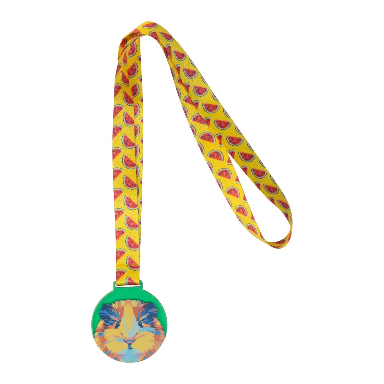 Medalie personalizată Subdal Colour verde transparent
