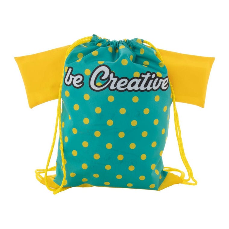 Rucsac cu șnur, pentru copii, personalizat CreaDraw T Kids Galben