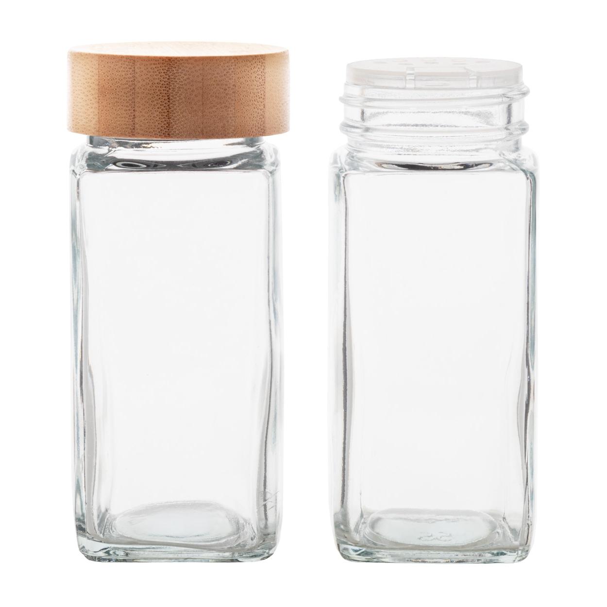 Set suport condimente Kashmir transparent natural