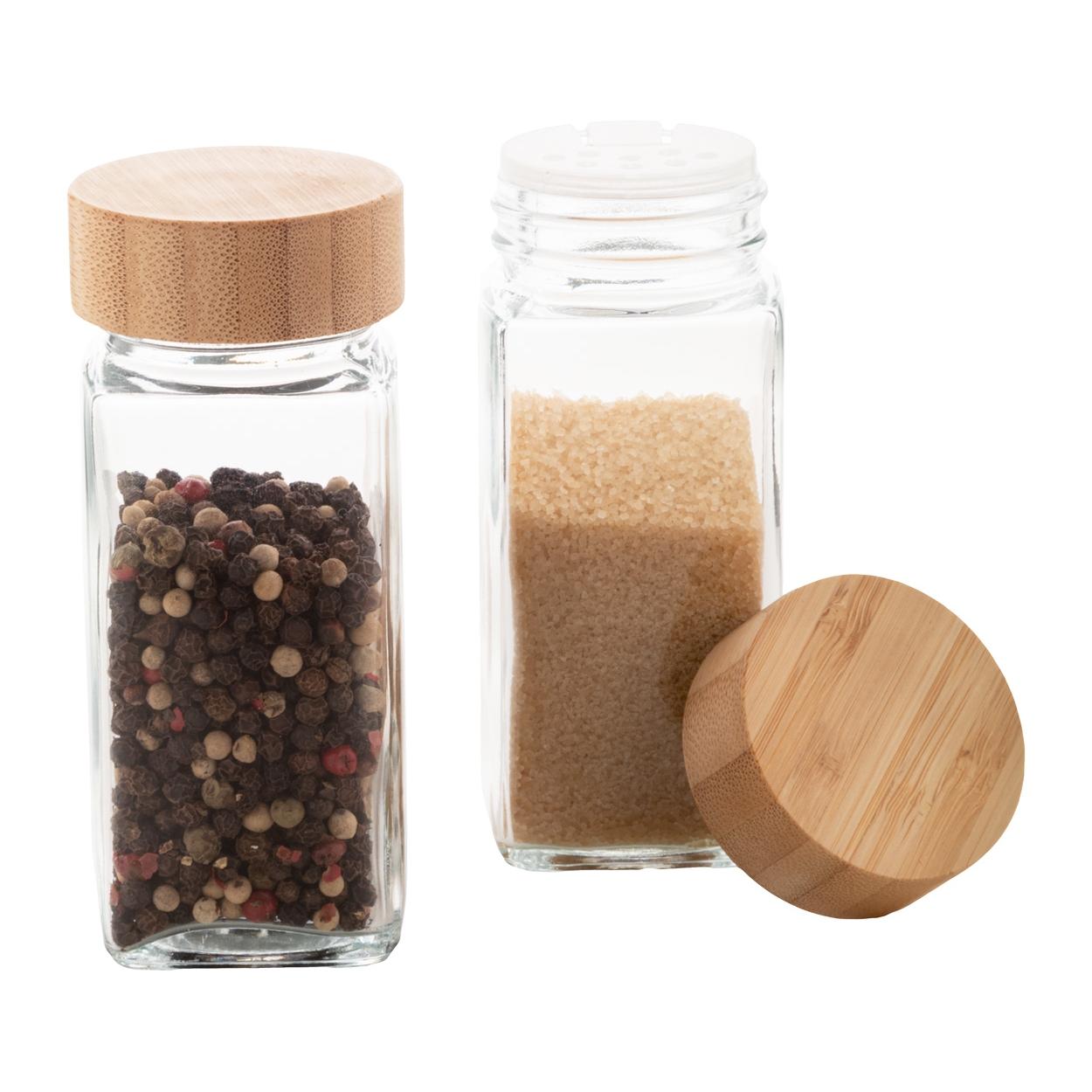 Set suport condimente Kashmir transparent natural