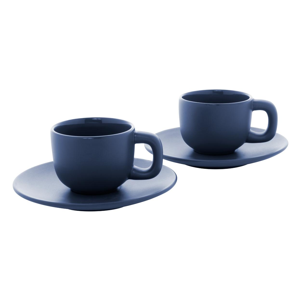 Set cești expresso Caturra albastru închis
