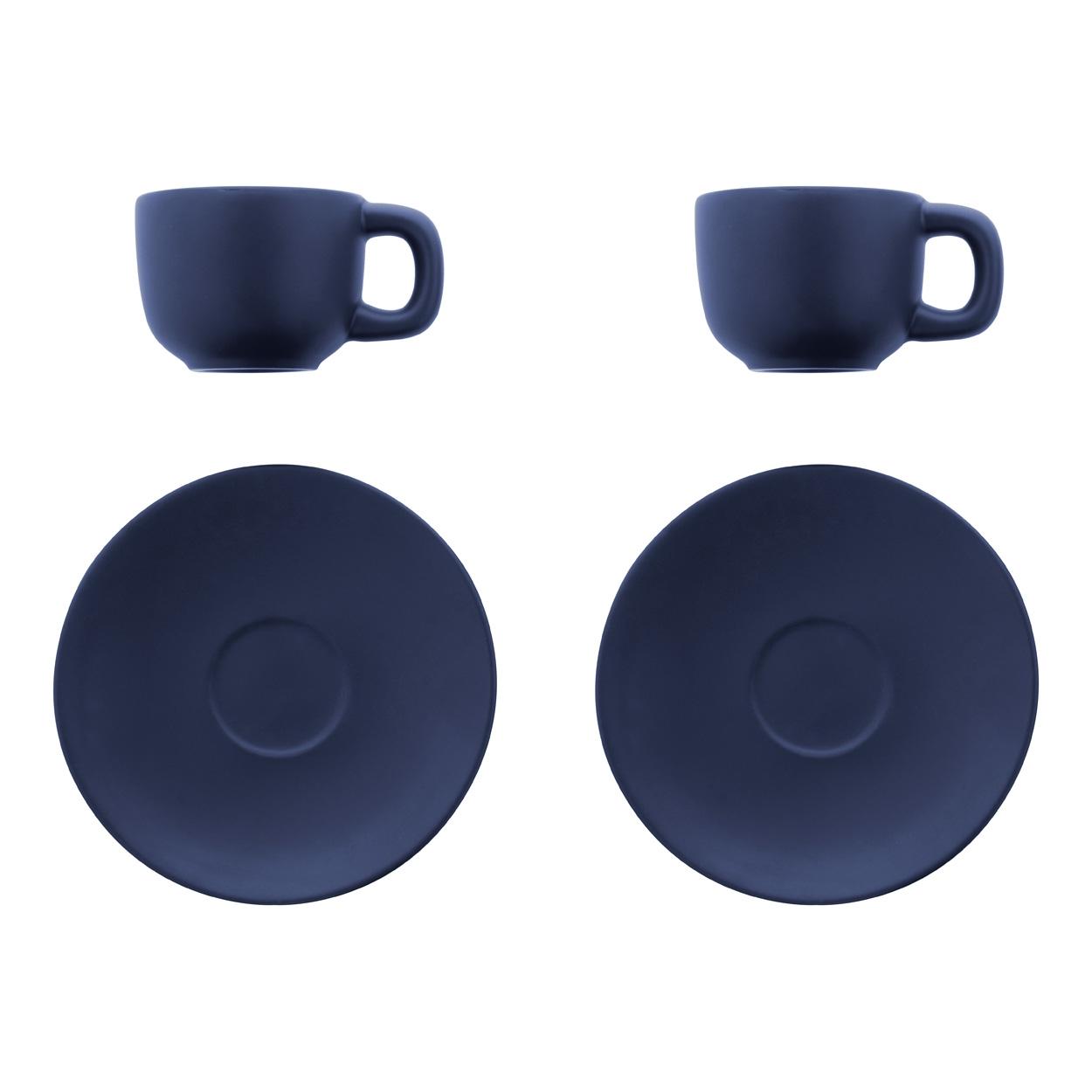 Set cești expresso Caturra albastru închis