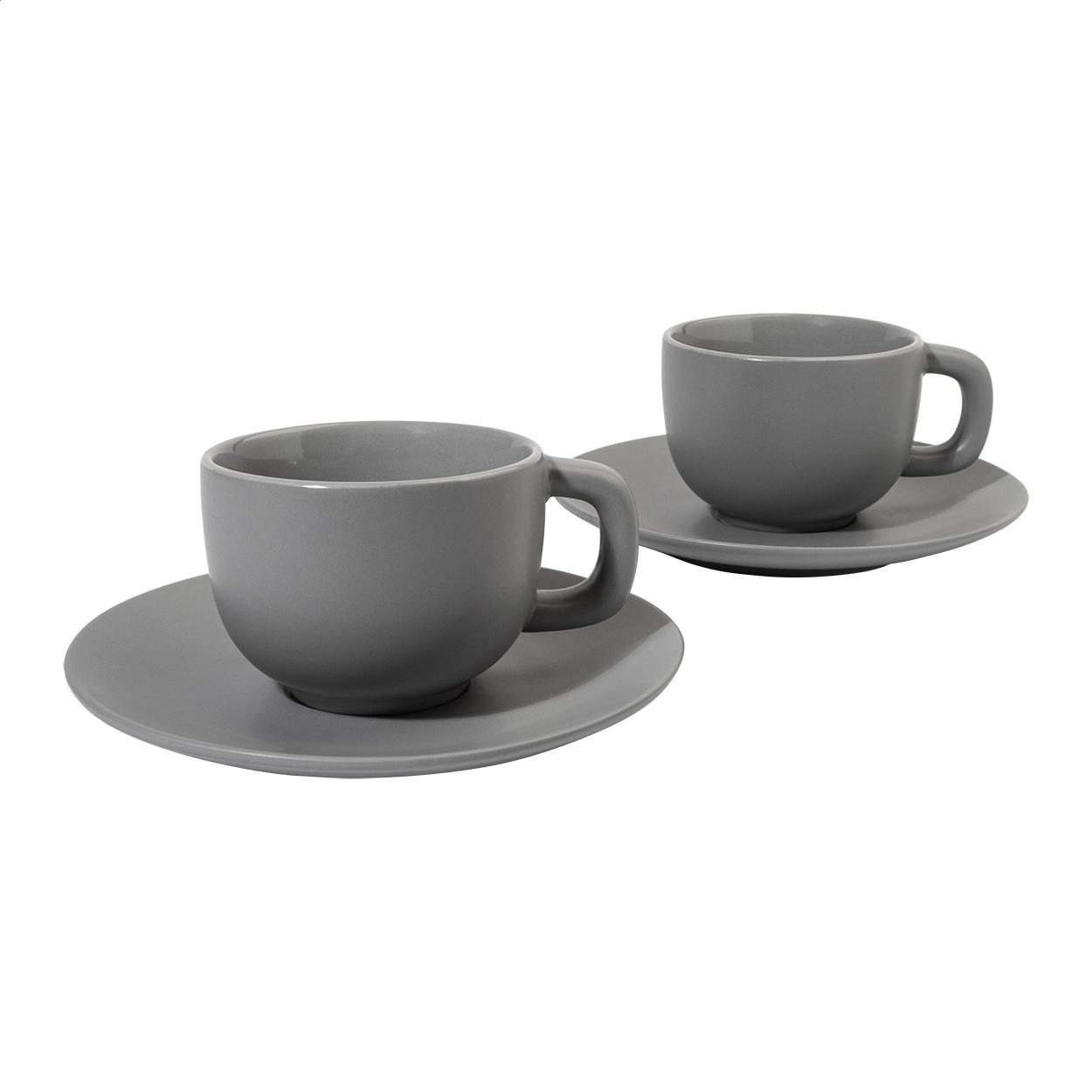 Set cești capuccino Caturra Plus gri