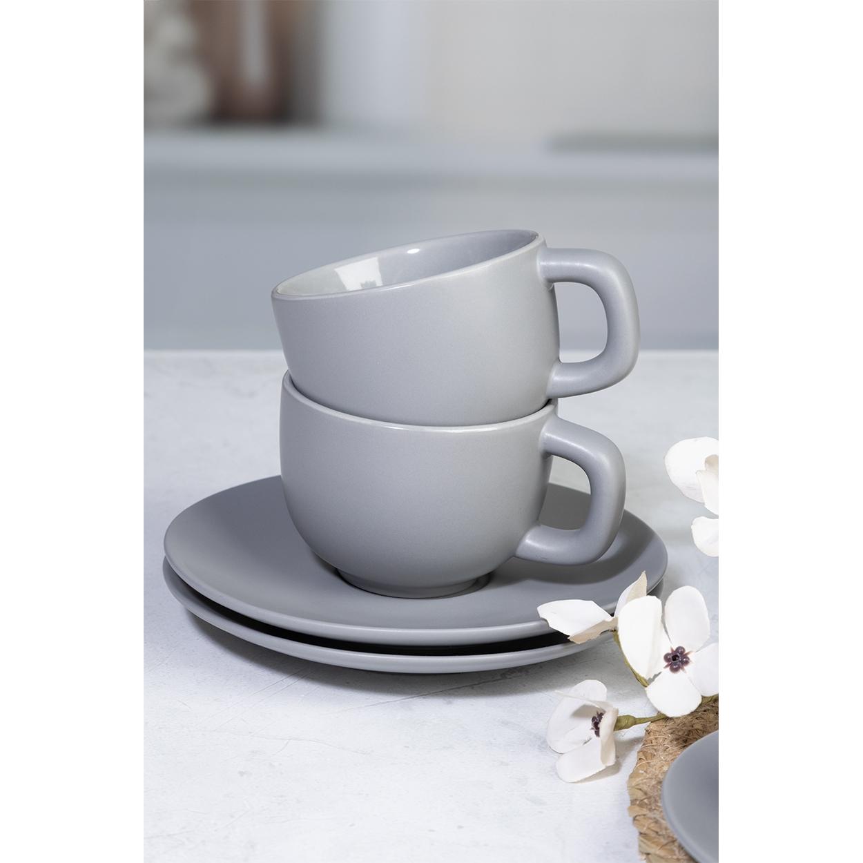 Set cești capuccino Caturra Plus gri