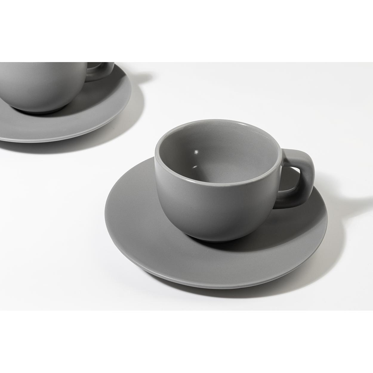 Set cești capuccino Caturra Plus gri