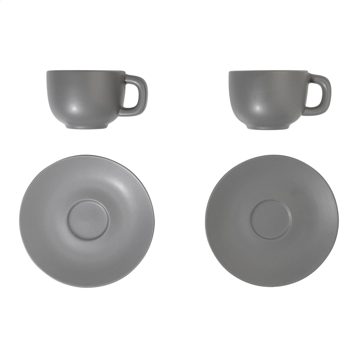 Set cești capuccino Caturra Plus gri
