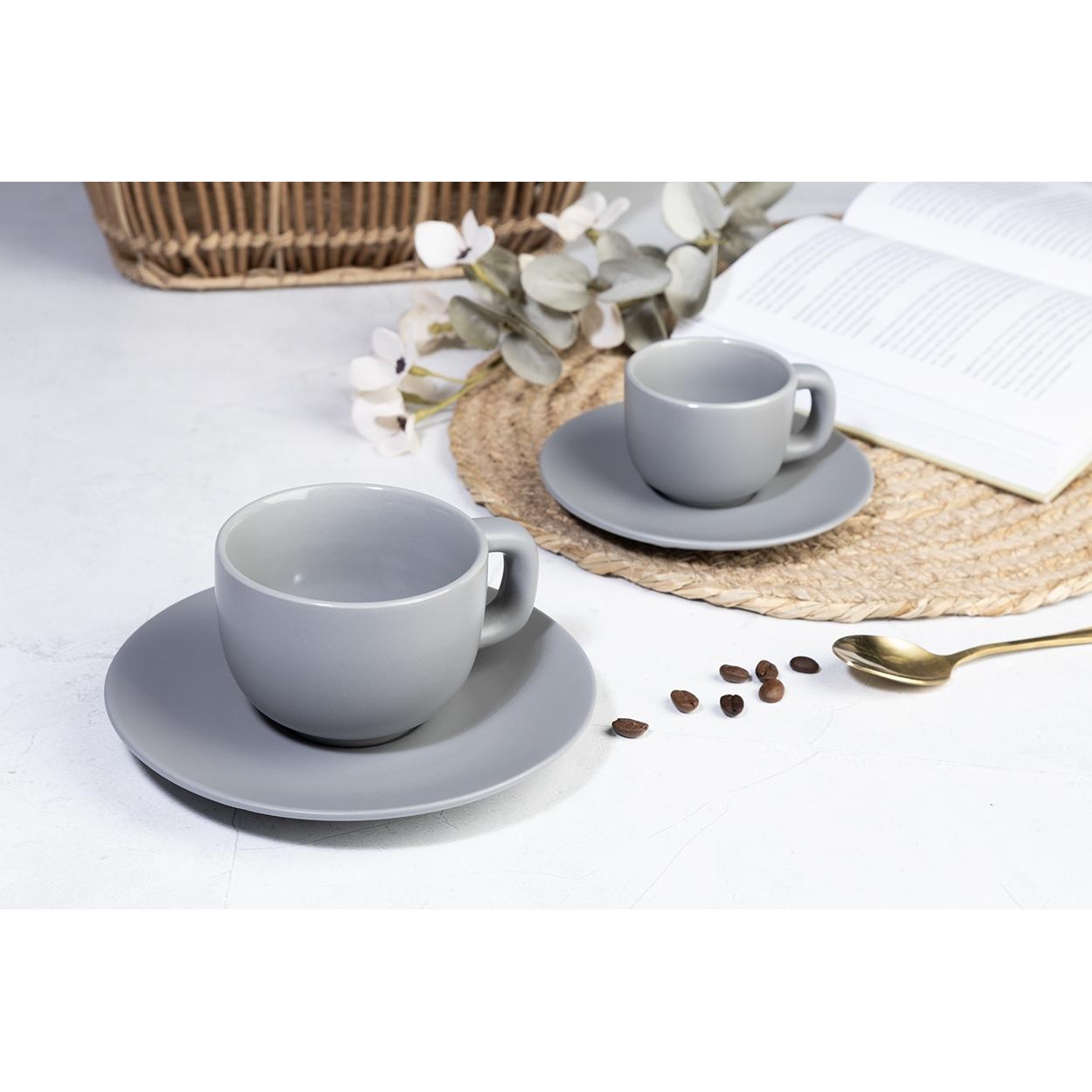 Set cești capuccino Caturra Plus gri