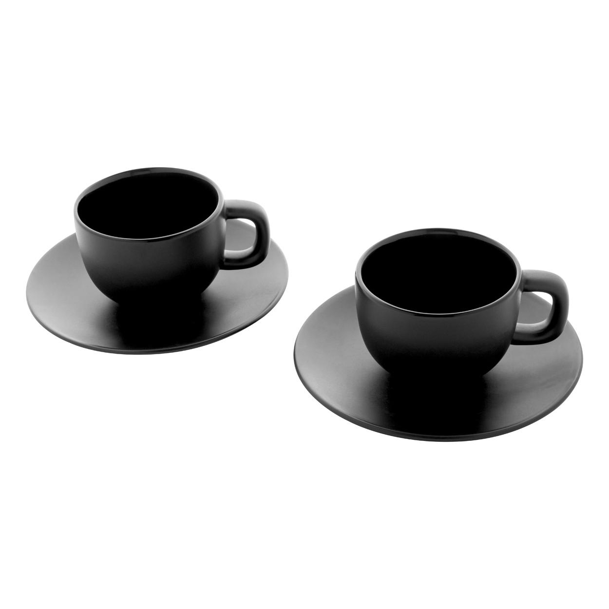 Set cești capuccino Caturra Plus Negru