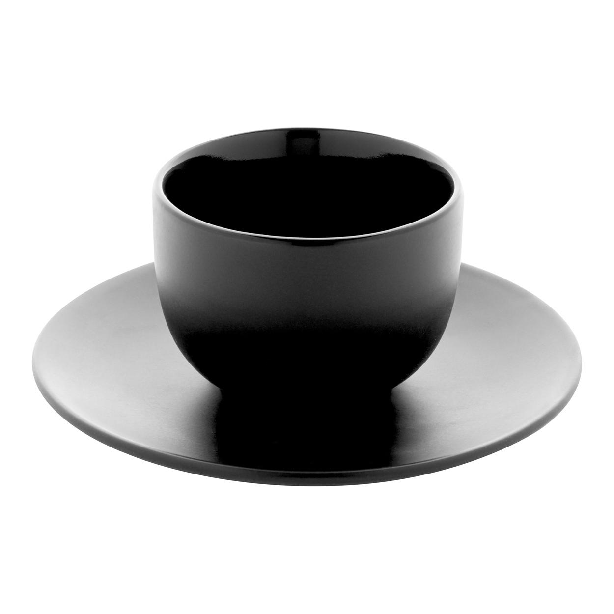Set cești capuccino Caturra Plus Negru