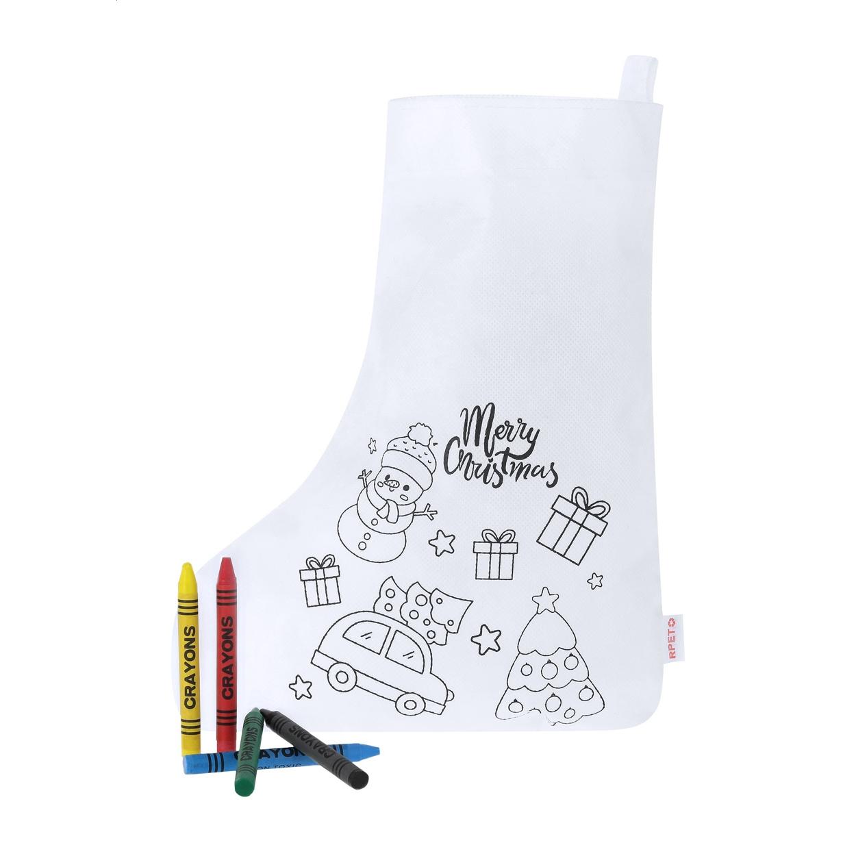 Ciorap de colorat, cu creioane cerate, de Crăciun Mordy