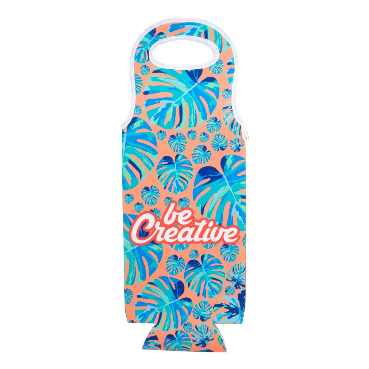 Geantă pentru sticlă de vin, personalizată, RPET VinoBag Alb