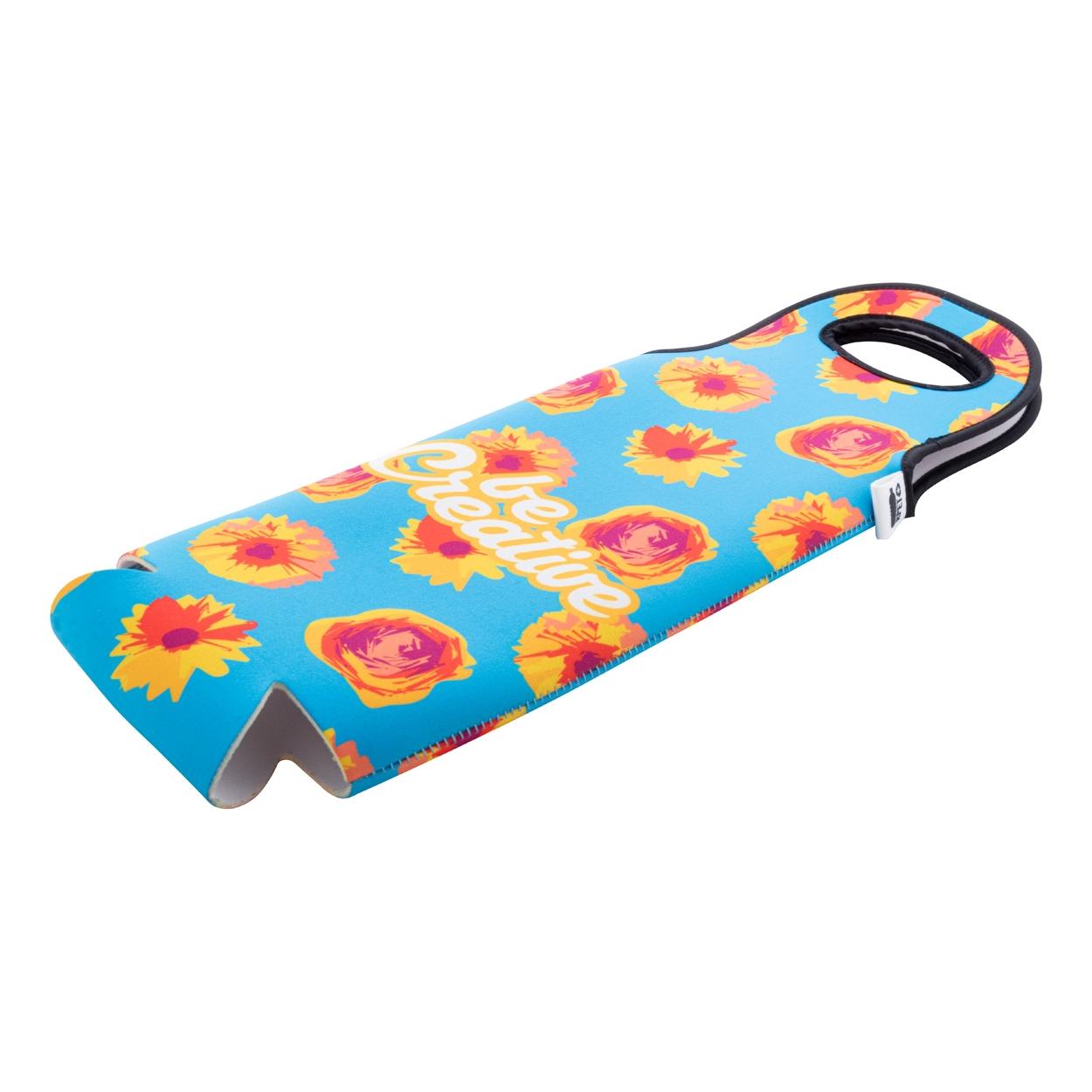 Geantă pentru sticlă de vin, personalizată, RPET VinoBag Negru