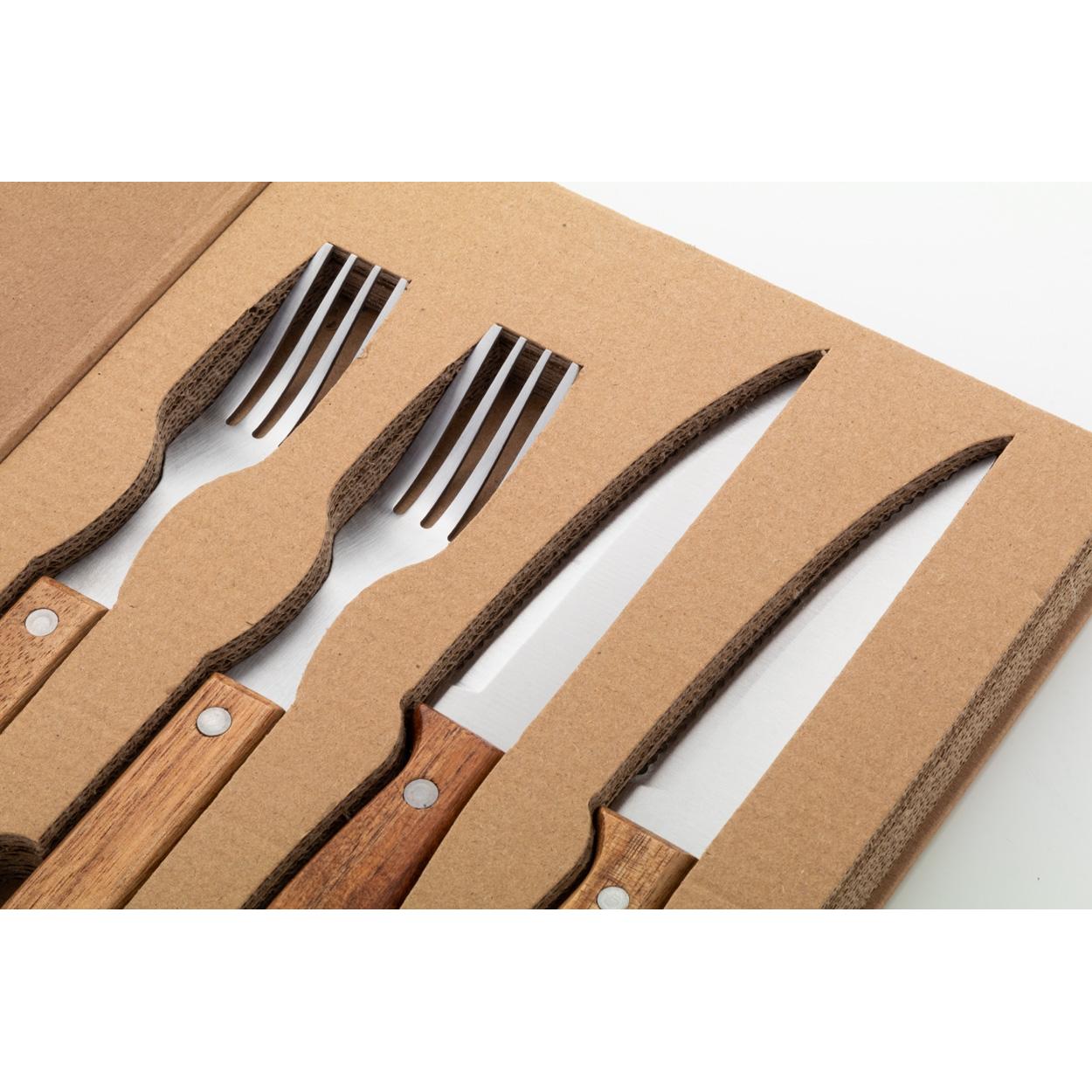 Set de tacâmuri pentru friptură Tomahawk natural