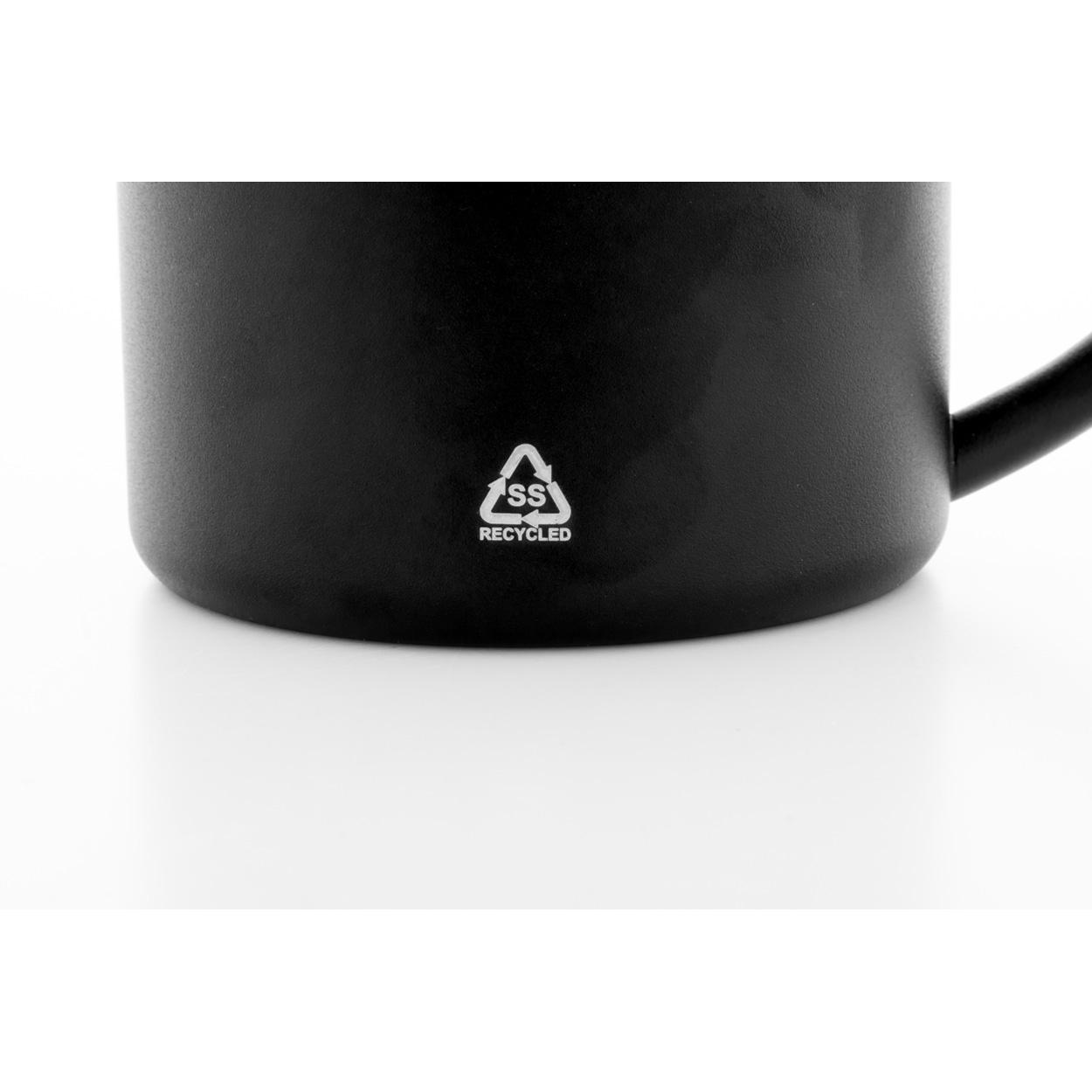 Cană din oțel inoxidabil reciclat Hossa Negru