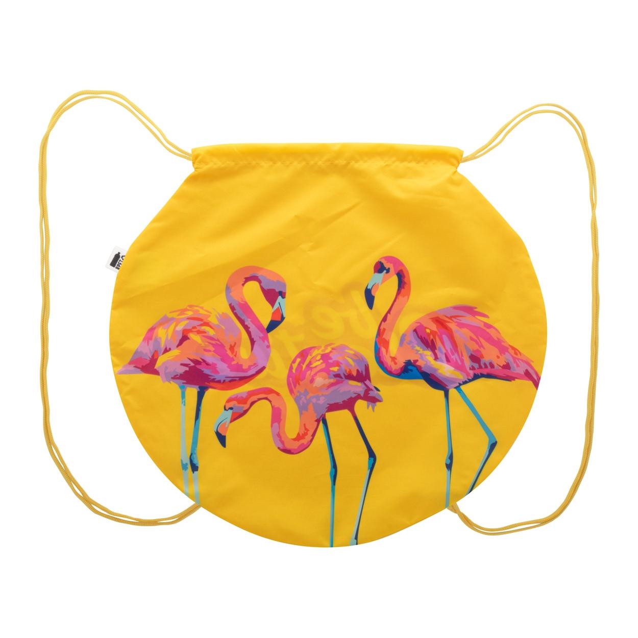 Rucsac cu șnur, personalizat, RPET CreaDraw Circle Galben