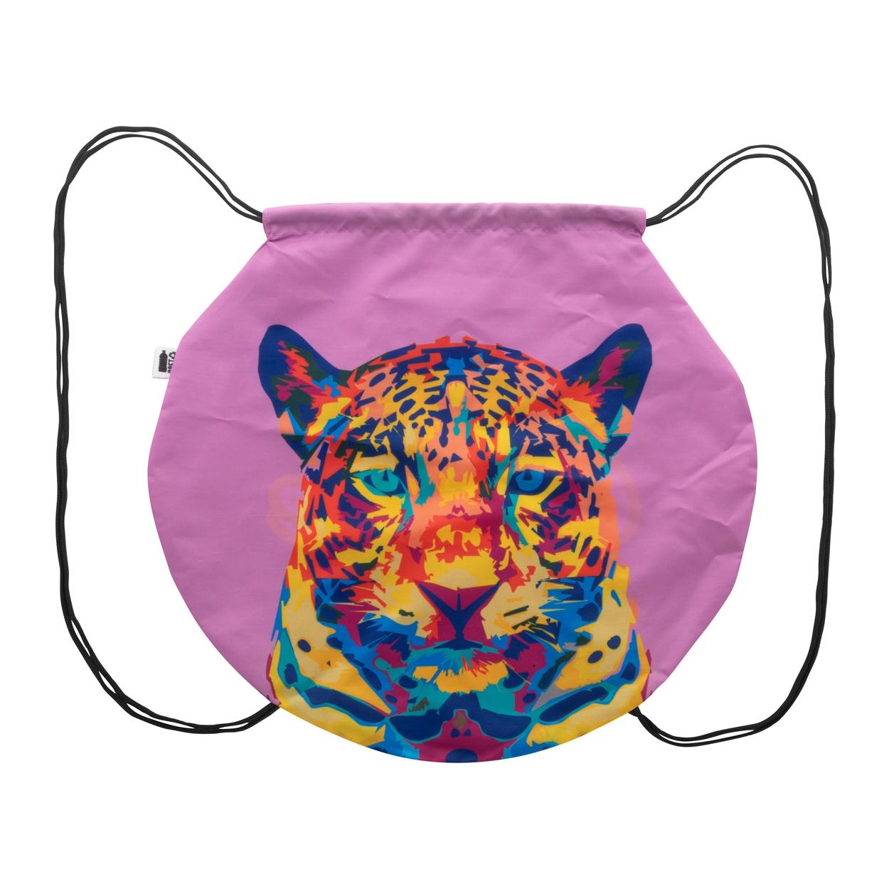 Rucsac cu șnur, personalizat, RPET CreaDraw Circle Negru