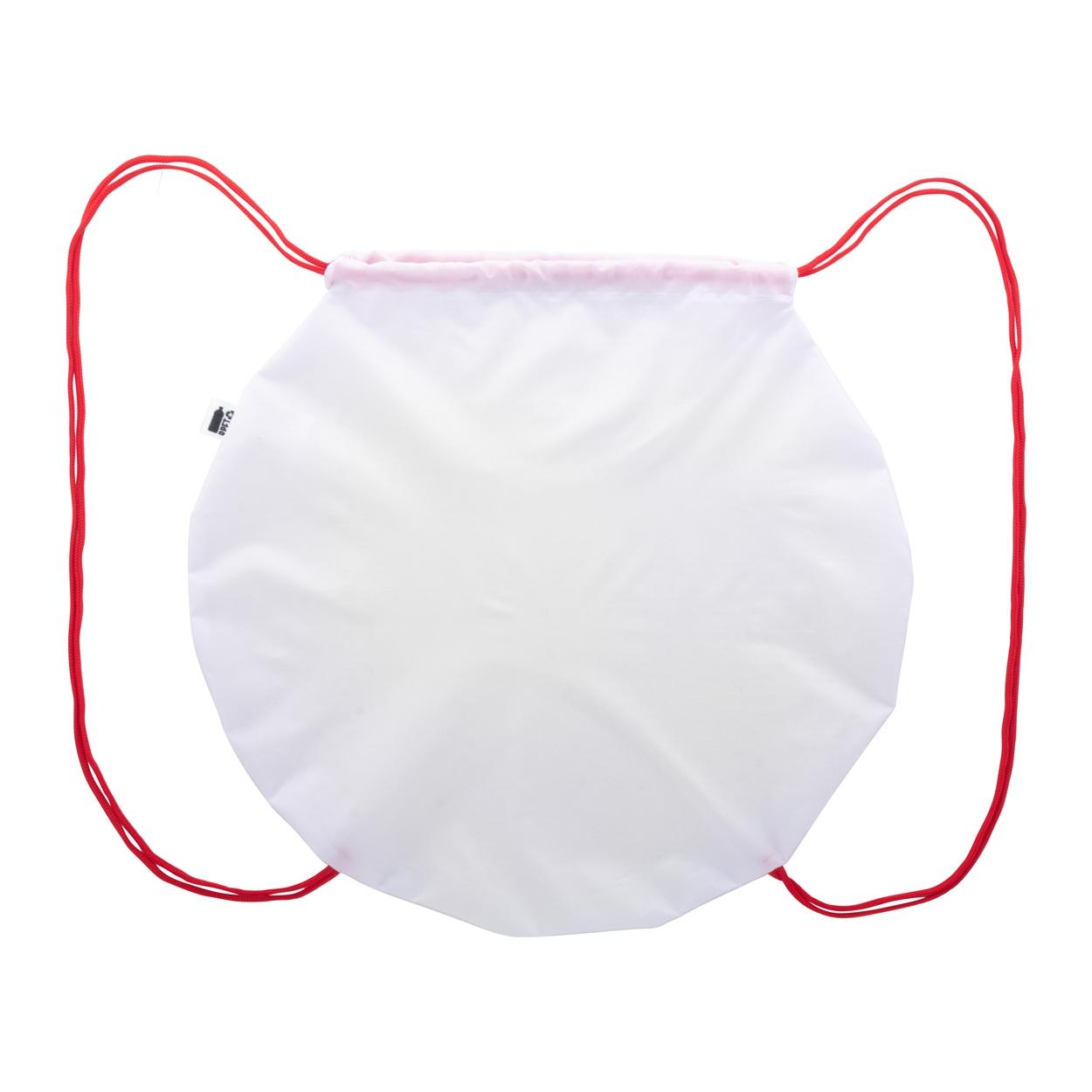 Rucsac cu șnur, personalizat, RPET CreaDraw Circle Roșu