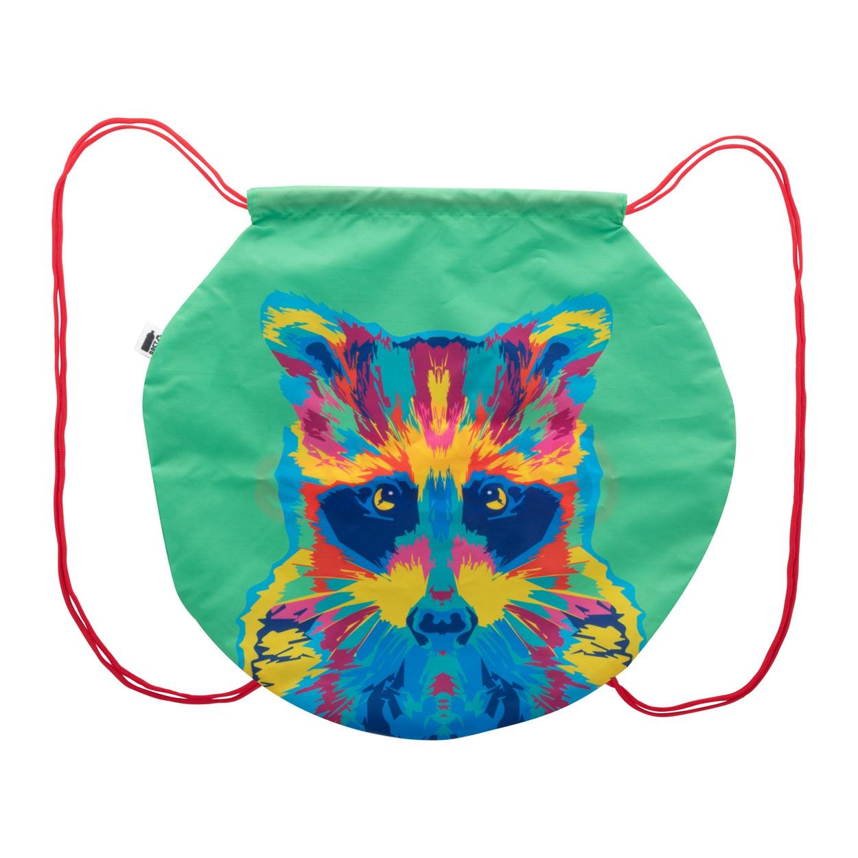 Rucsac cu șnur, personalizat, RPET CreaDraw Circle Roșu
