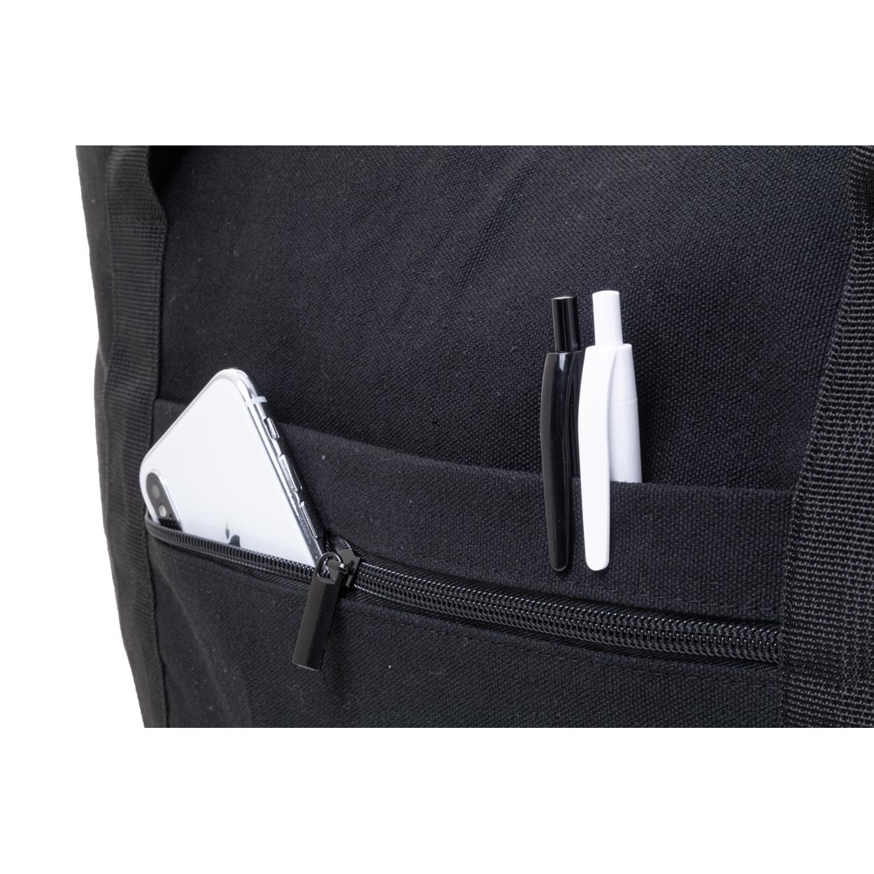 Geantă de voiaj din pânză reciclat Rebyss Travel Negru