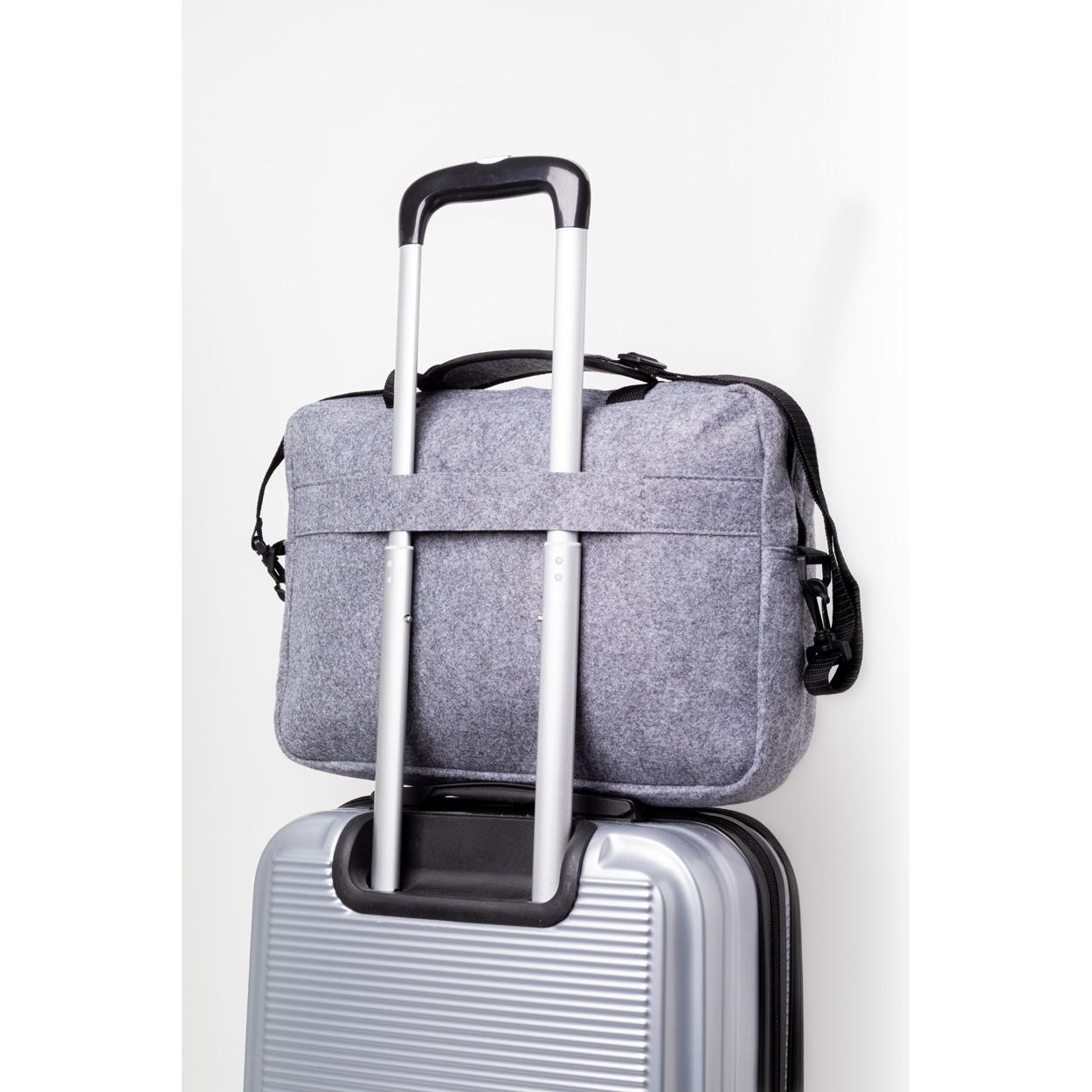 Geantă pentru documente din pâslă RPET Refelt Docu gri