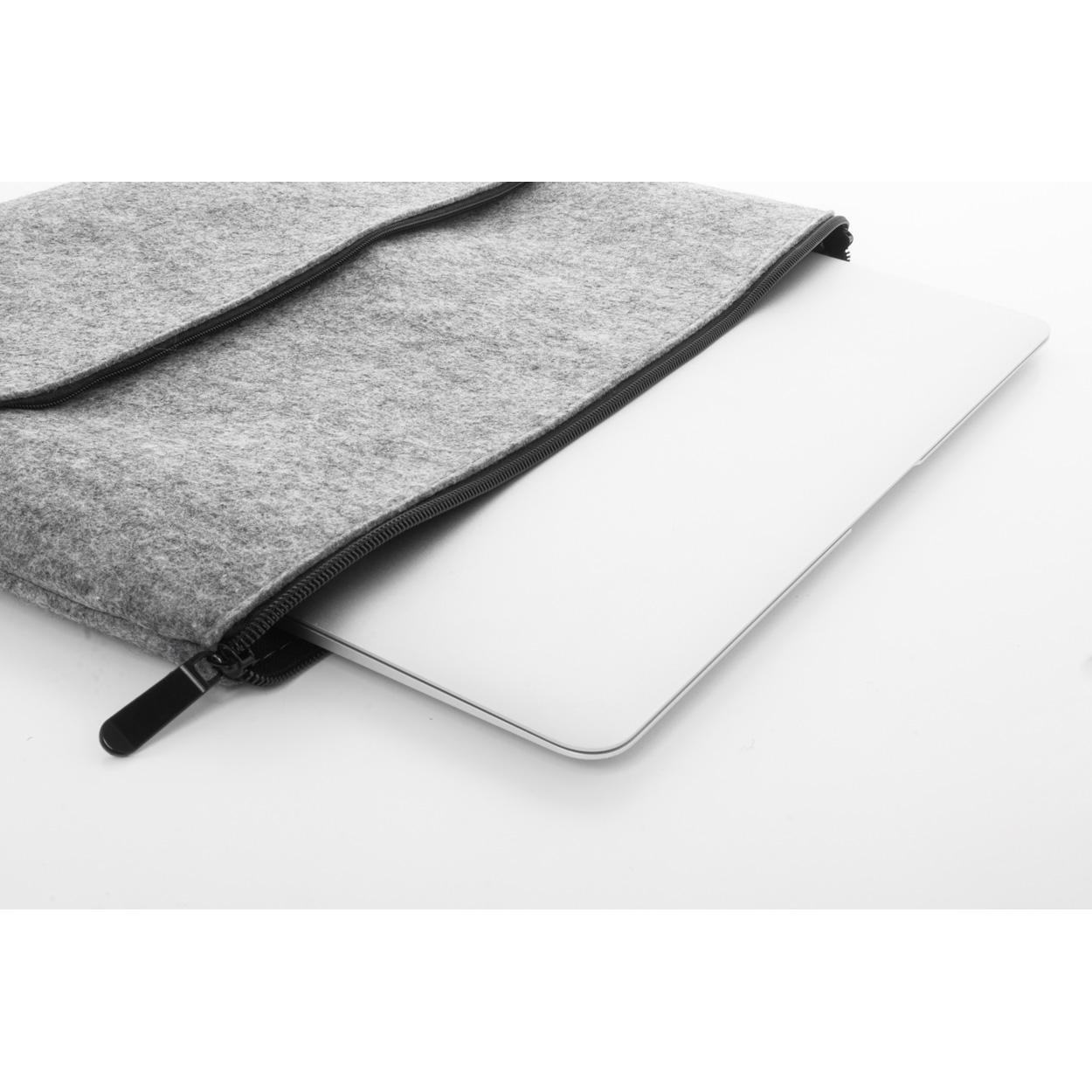 Geantă pentru laptop din pâslă RPET Refelt Comp gri