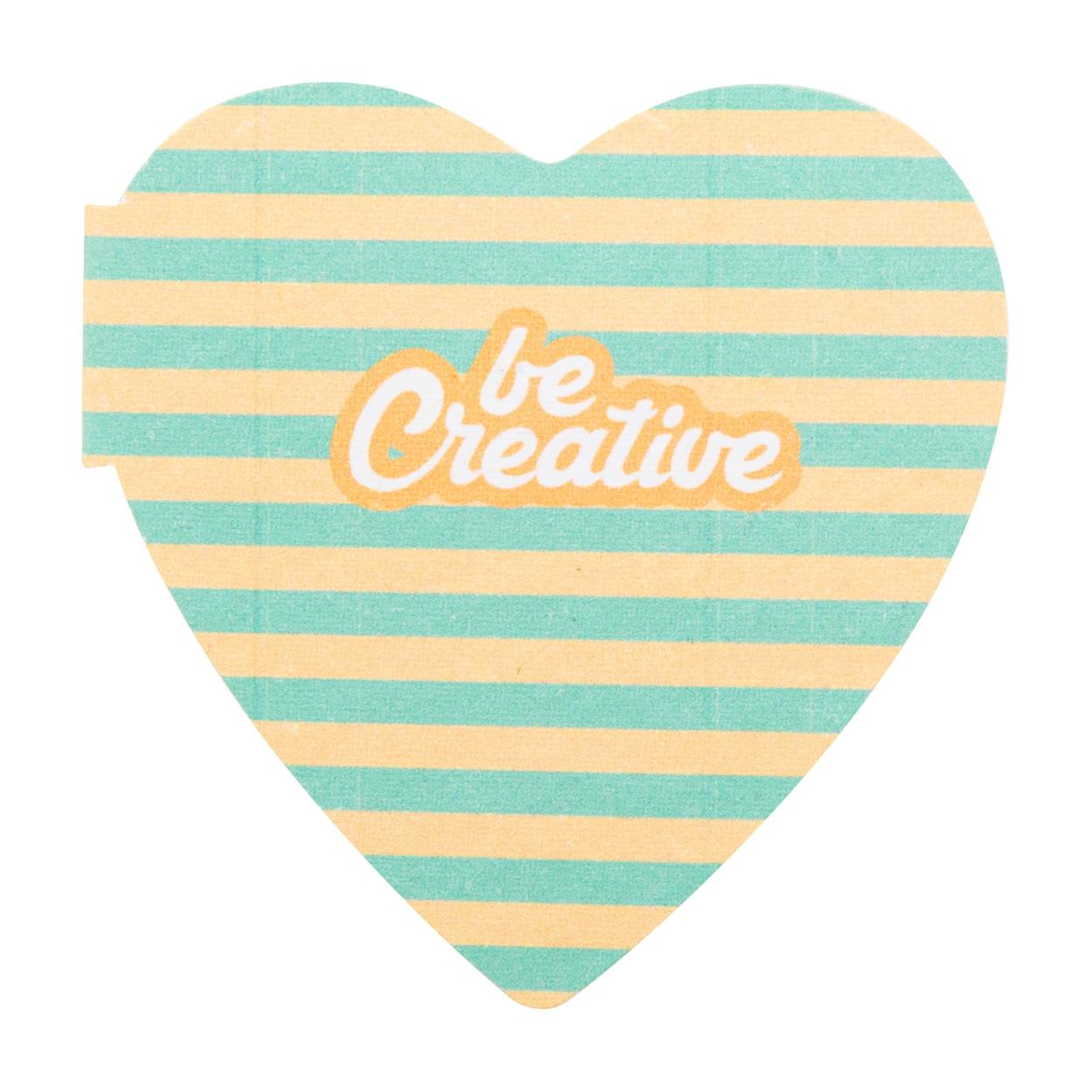 Carnețel de post-it-uri personalizat CreaStick Seed Heart Alb