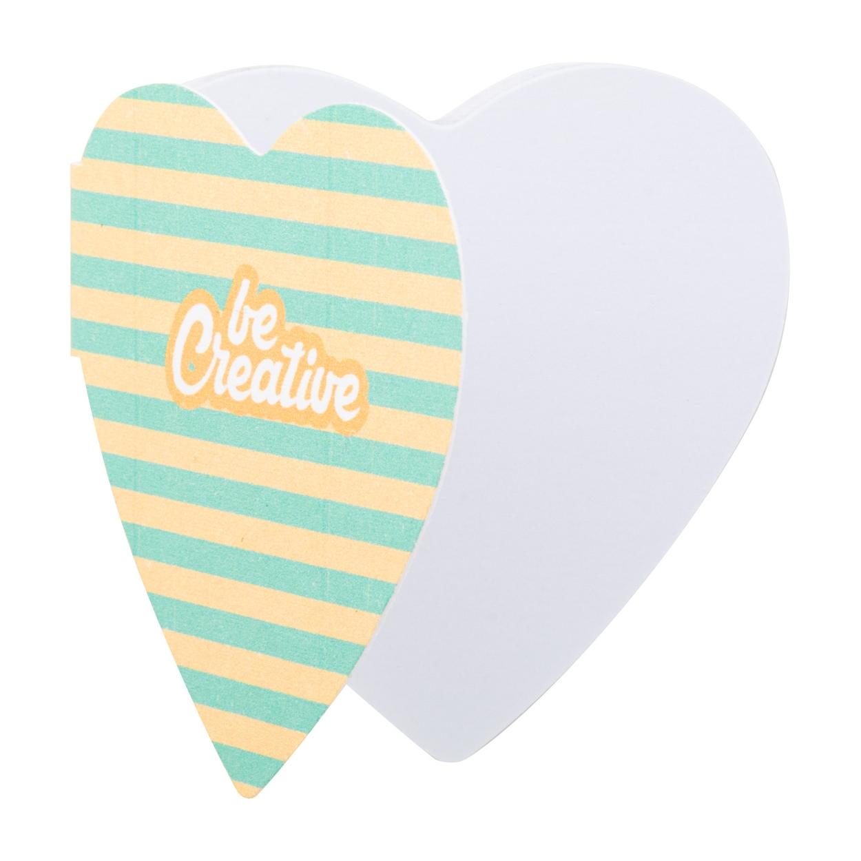 Carnețel de post-it-uri personalizat CreaStick Seed Heart Alb