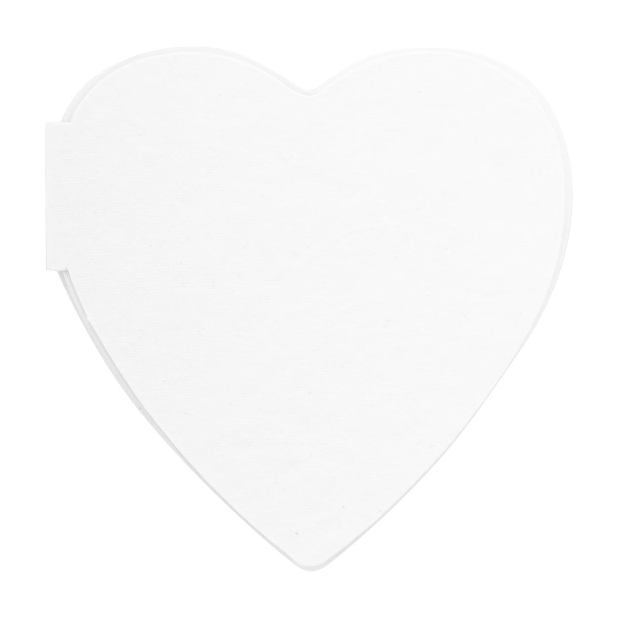 Carnețel de post-it-uri personalizat CreaStick Seed Heart Alb