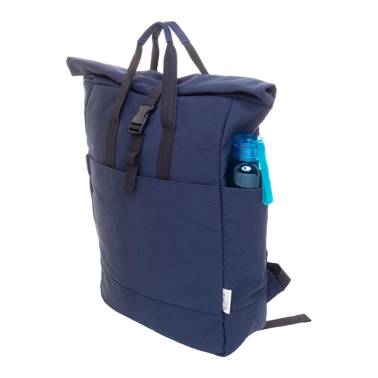 Rucsac din pânză reciclat Rebyss Roll albastru închis