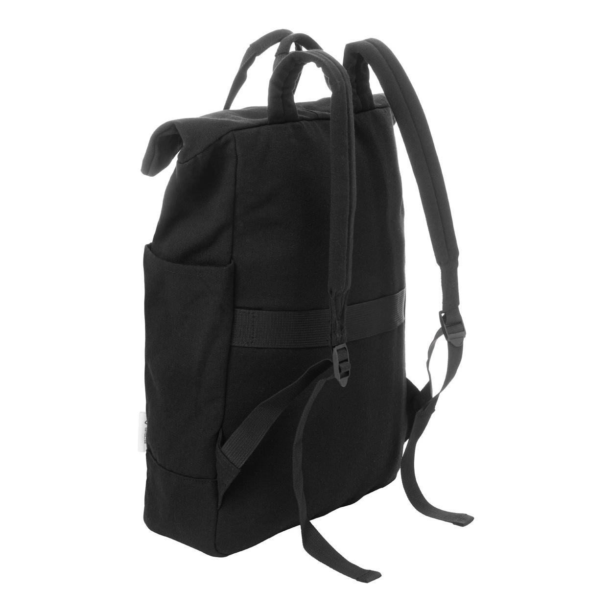 Rucsac din pânză reciclat Rebyss Roll Negru