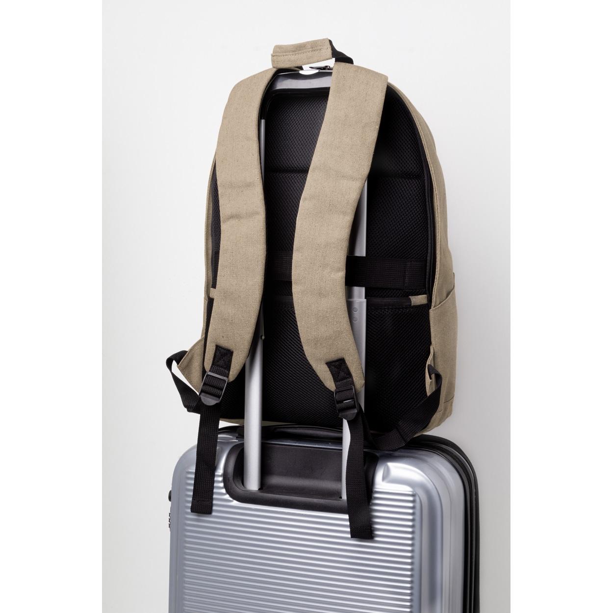 Rucsac din pânză reciclat Rebyss Back natural