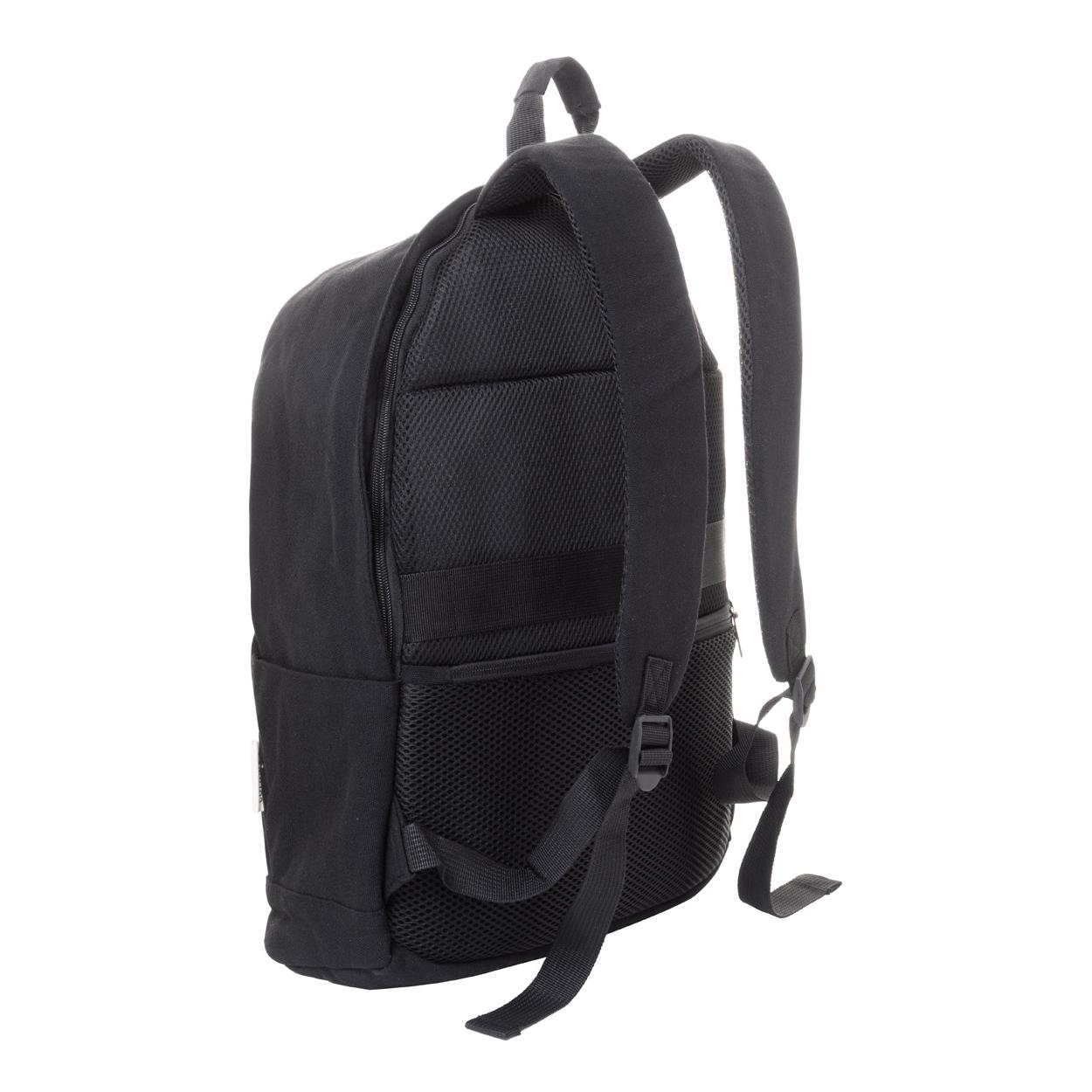 Rucsac din pânză reciclat Rebyss Back Negru